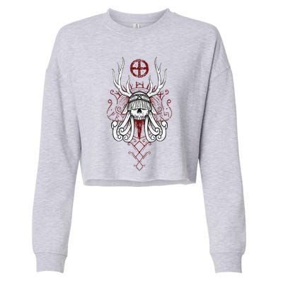 Heilung Shaman For Viking Cropped Pullover Crew