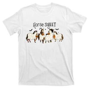 Horse Sheet Funny Halloween Horse Ghost Ghoul T-Shirt