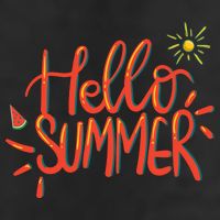 Hello Summer Fun Cute 7 Panel Mesh Trucker Snapback Hat