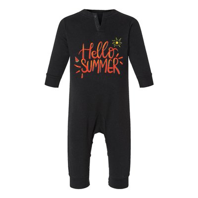 Hello Summer Fun Cute Infant Fleece One Piece