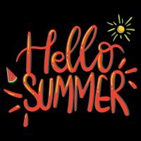 Hello Summer Fun Cute Drawstring Bag