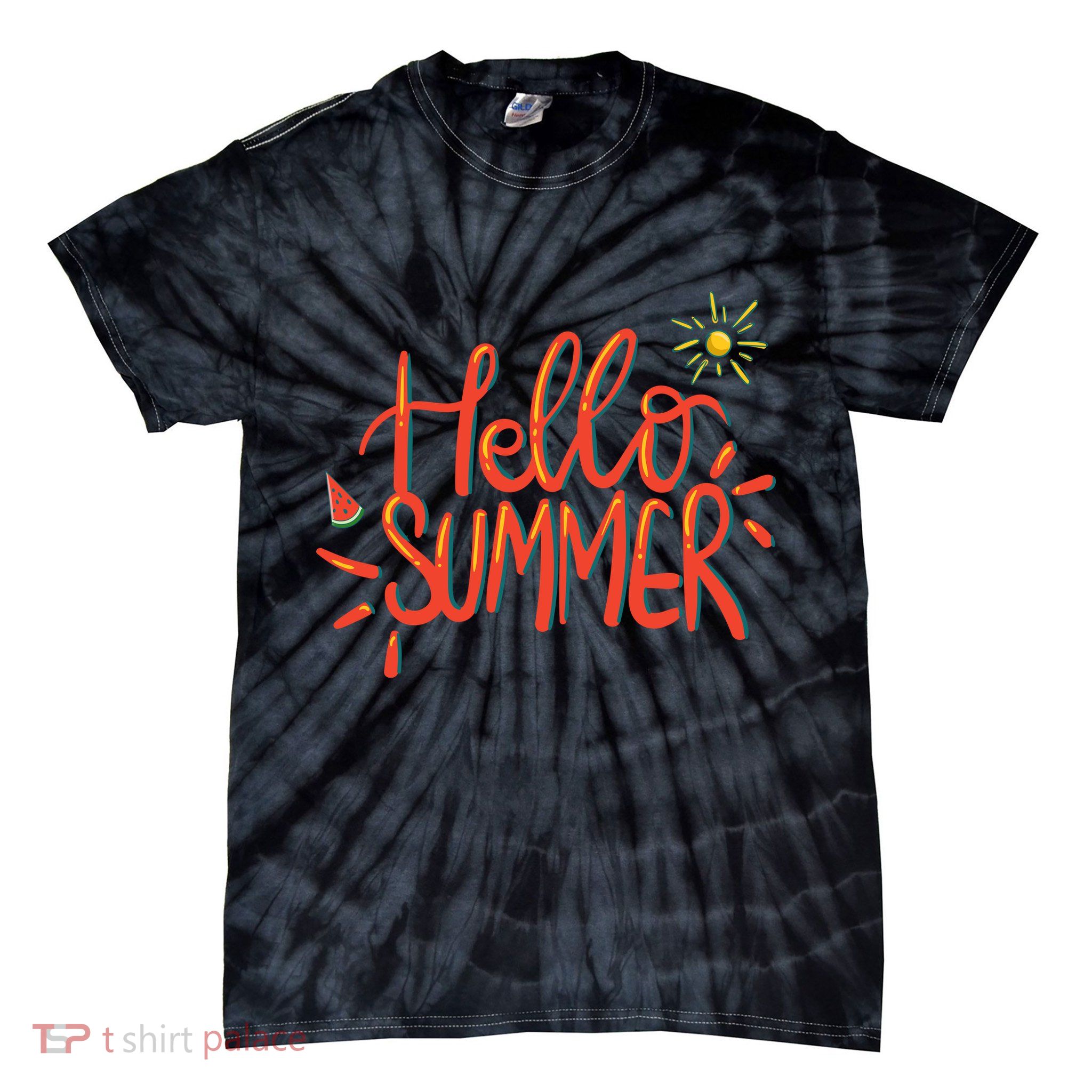 Hello Summer Fun Cute Tie-Dye T-Shirt