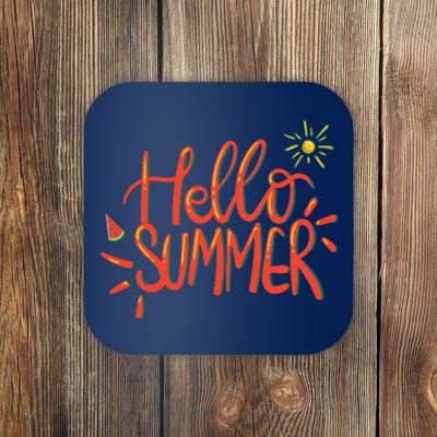 Hello Summer Fun Cute Coaster