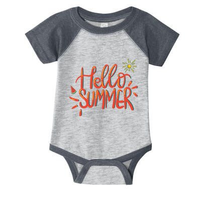 Hello Summer Fun Cute Infant Baby Jersey Bodysuit