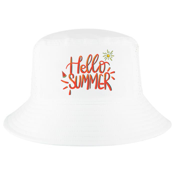 Hello Summer Fun Cute Cool Comfort Performance Bucket Hat