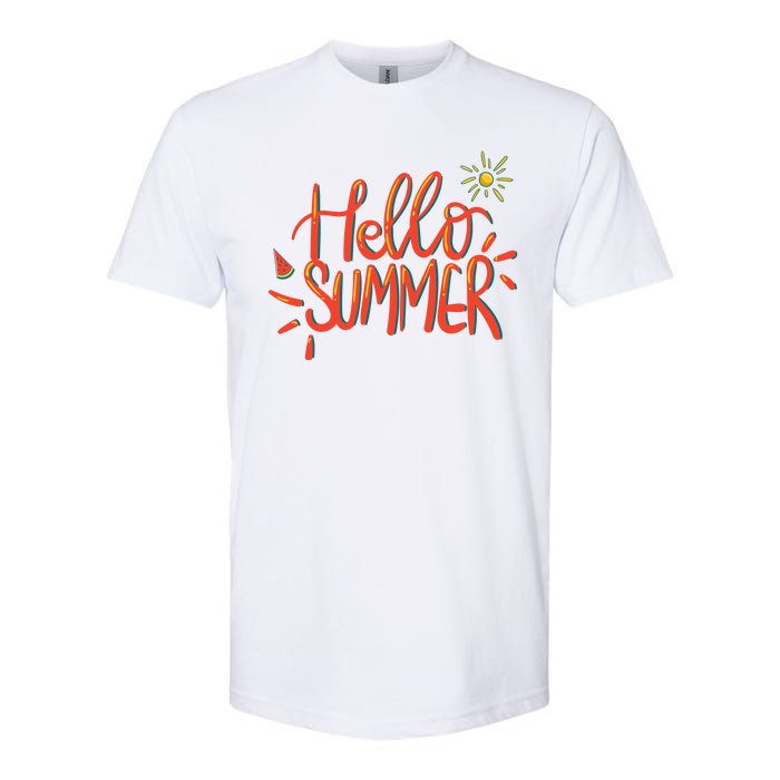 Hello Summer Fun Cute Softstyle CVC T-Shirt