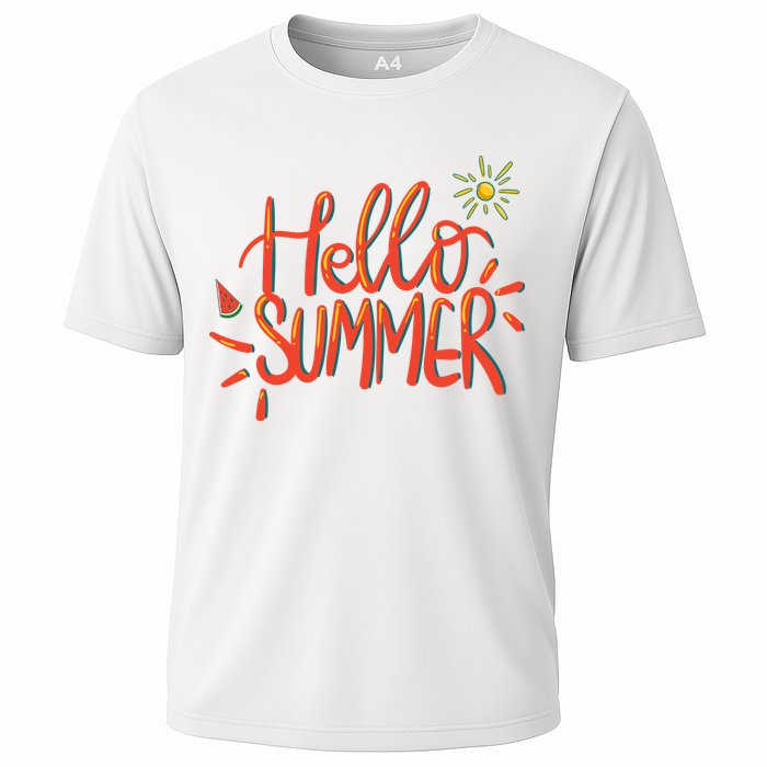 Hello Summer Fun Cute Cooling Performance Crew T-Shirt
