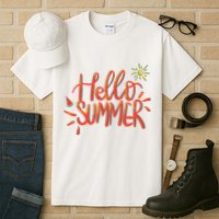 Hello Summer Fun Cute Tall T-Shirt