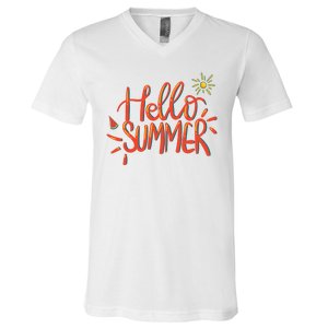 Hello Summer Fun Cute V-Neck T-Shirt