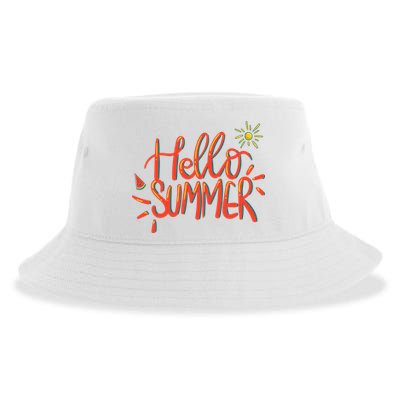 Hello Summer Fun Cute Sustainable Bucket Hat