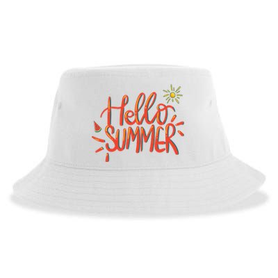 Hello Summer Fun Cute Sustainable Bucket Hat