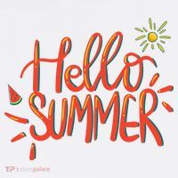 Hello Summer Fun Cute Button