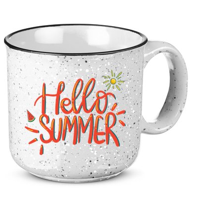 Hello Summer Fun Cute 15oz Campfire Ceramic Mug