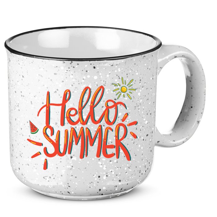 Hello Summer Fun Cute 15oz Campfire Ceramic Mug