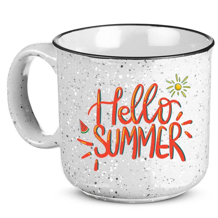 Hello Summer Fun Cute 15oz Campfire Ceramic Mug