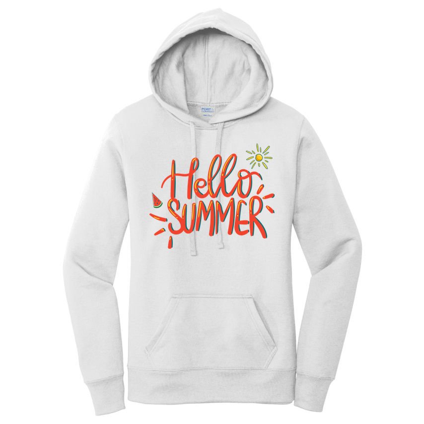 Hello Summer Fun Cute Women's Pullover Hoodie