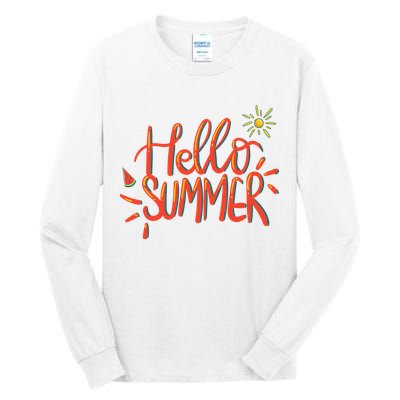 Hello Summer Fun Cute Tall Long Sleeve T-Shirt