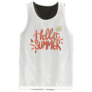 Hello Summer Fun Cute Mesh Reversible Basketball Jersey Tank