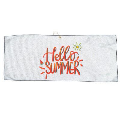 Hello Summer Fun Cute Large Microfiber Waffle Golf Towel