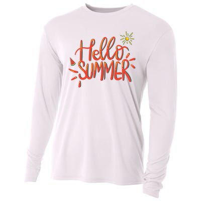 Hello Summer Fun Cute Cooling Performance Long Sleeve Crew