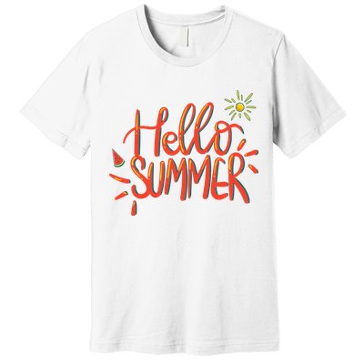 Hello Summer Fun Cute Premium T-Shirt