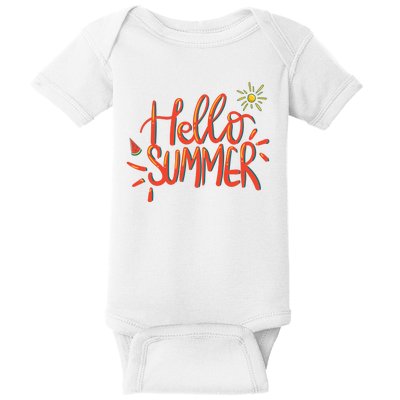 Hello Summer Fun Cute Baby Bodysuit