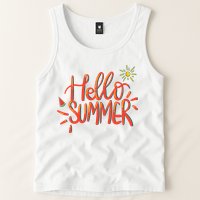 Hello Summer Fun Cute Tank Top