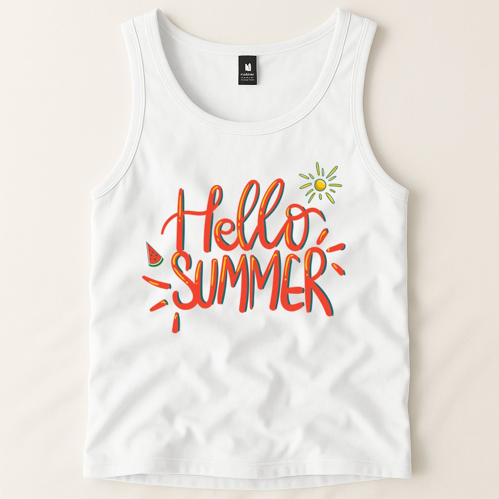 Hello Summer Fun Cute Tank Top