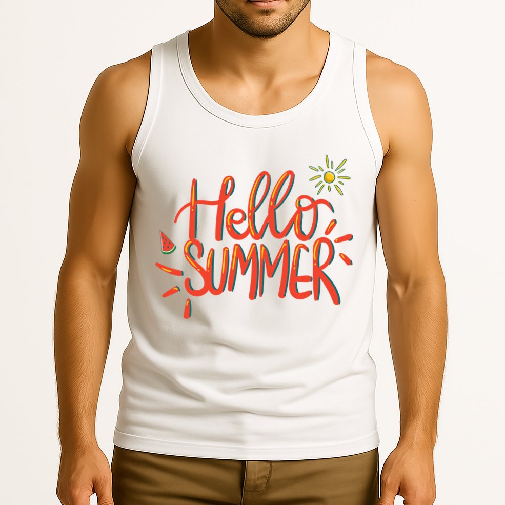 Hello Summer Fun Cute Tank Top