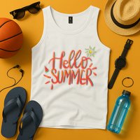 Hello Summer Fun Cute Tank Top