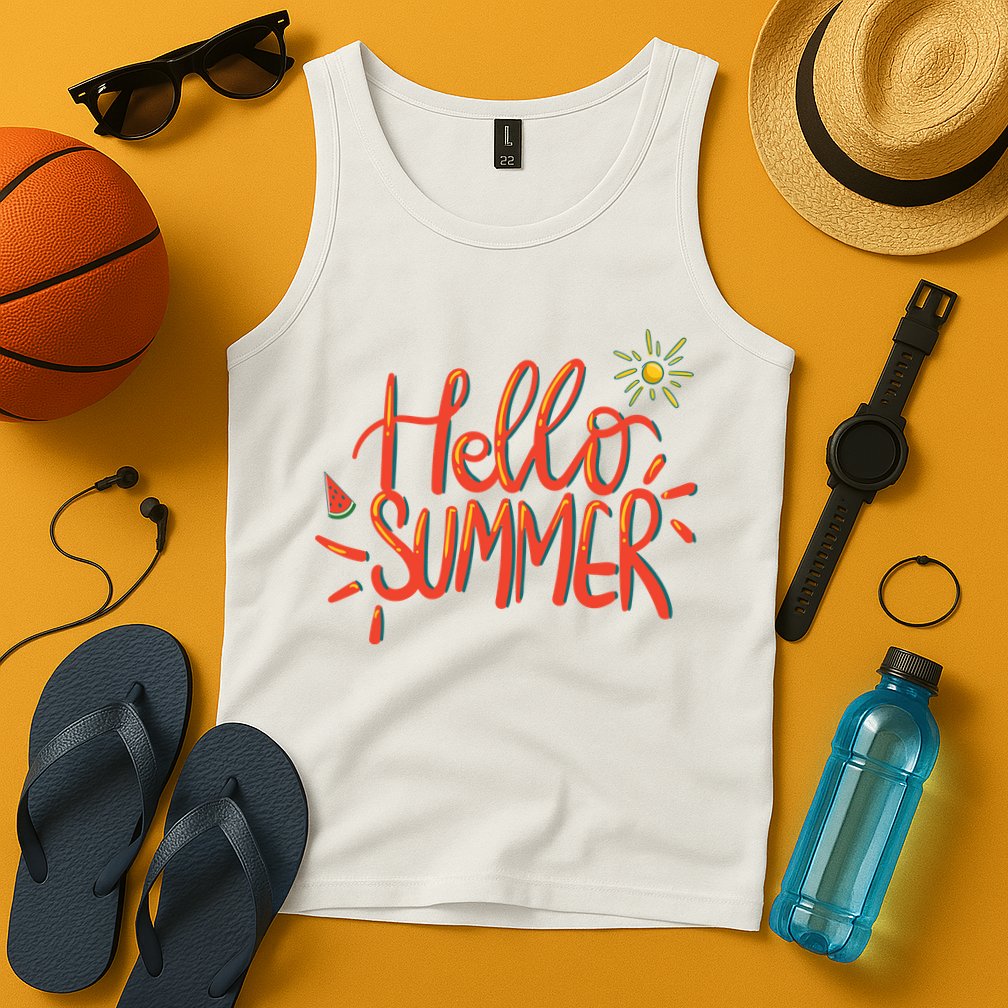 Hello Summer Fun Cute Tank Top
