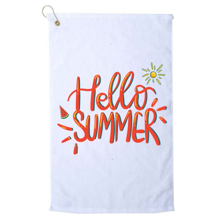 Hello Summer Fun Cute Golf Towel