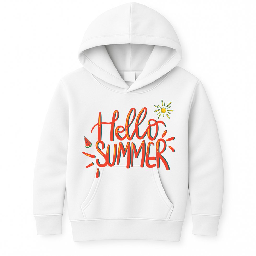 Hello Summer Fun Cute Kids Hoodie