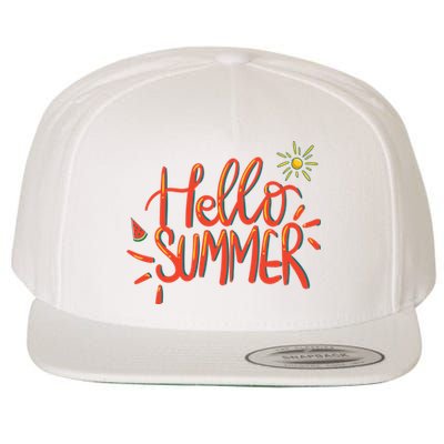 Hello Summer Fun Cute Wool Snapback Cap