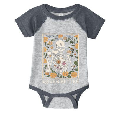 Halloween Shirts For Women Never Better Skeleton Funny Skull Infant Baby Jersey Bodysuit