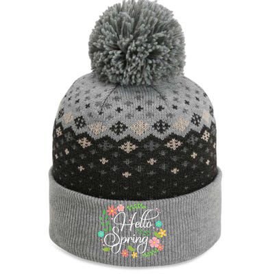 Hello Spring Flowers Costume Floral First Day Of Spring The Baniff Cuffed Pom Beanie