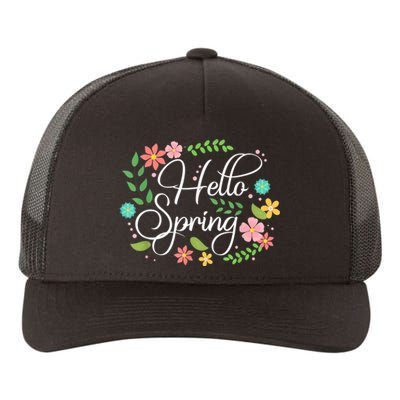 Hello Spring Flowers Costume Floral First Day Of Spring Yupoong Adult 5-Panel Trucker Hat