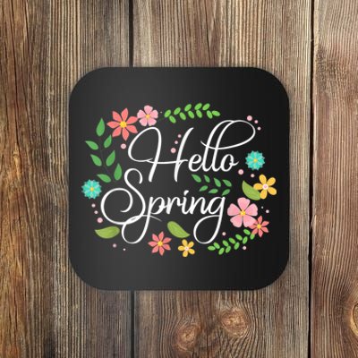 Hello Spring Flowers Costume Floral First Day Of Spring Coaster