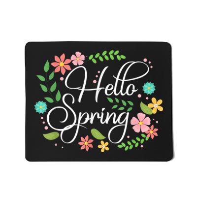 Hello Spring Flowers Costume Floral First Day Of Spring Mousepad