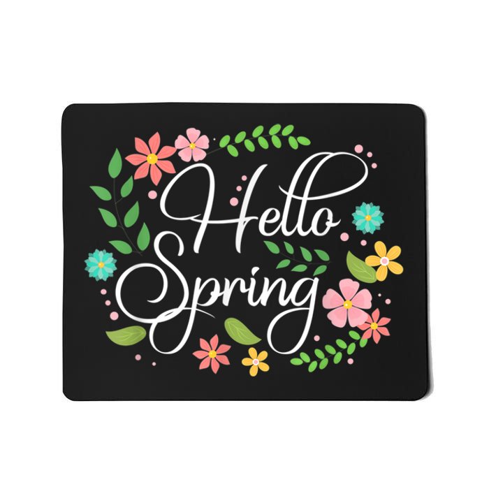 Hello Spring Flowers Costume Floral First Day Of Spring Mousepad