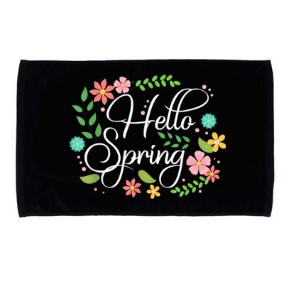 Hello Spring Flowers Costume Floral First Day Of Spring Microfiber Hand Towel