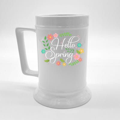 Hello Spring Flowers Costume Floral First Day Of Spring Beer Stein