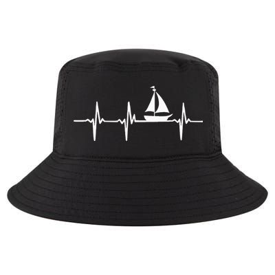 Heartbeat Sailing For Sailors With Sailboat Cool Comfort Performance Bucket Hat