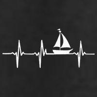 Heartbeat Sailing For Sailors With Sailboat Garment-Dyed Fleece Hoodie
