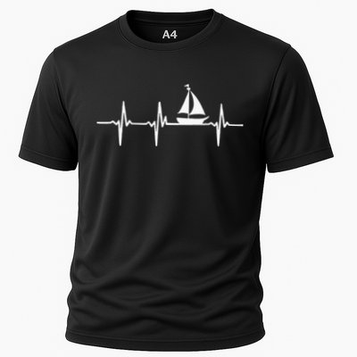 Heartbeat Sailing For Sailors With Sailboat Performance Shirt