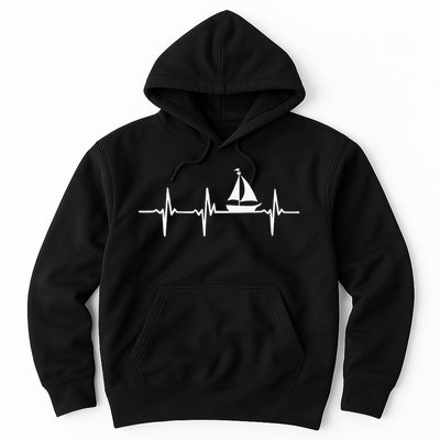 Heartbeat Sailing For Sailors With Sailboat Hoodie