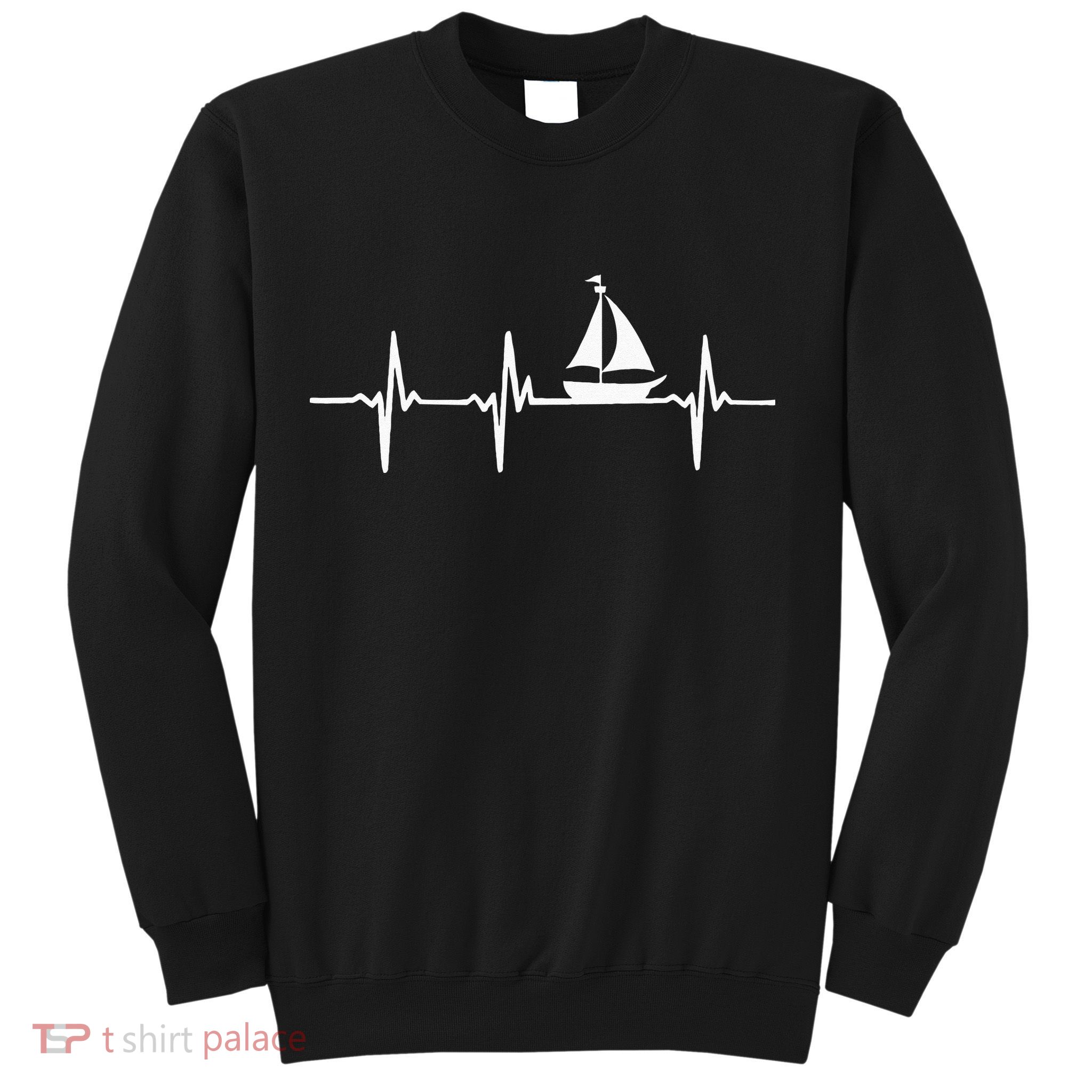 Heartbeat Sailing For Sailors With Sailboat Sweatshirt