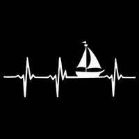 Heartbeat Sailing For Sailors With Sailboat 7-Panel Snapback Hat