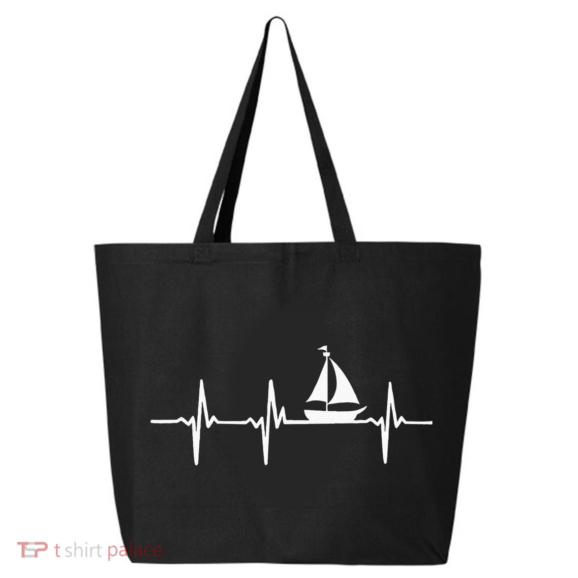 Heartbeat Sailing For Sailors With Sailboat 25L Jumbo Tote
