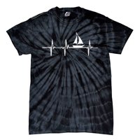 Heartbeat Sailing For Sailors With Sailboat Tie-Dye T-Shirt